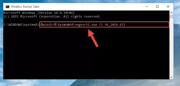 Tb_1029.dll kütüphanesinin Windows Kayıt Defterindeki sorunlu kaydını silme