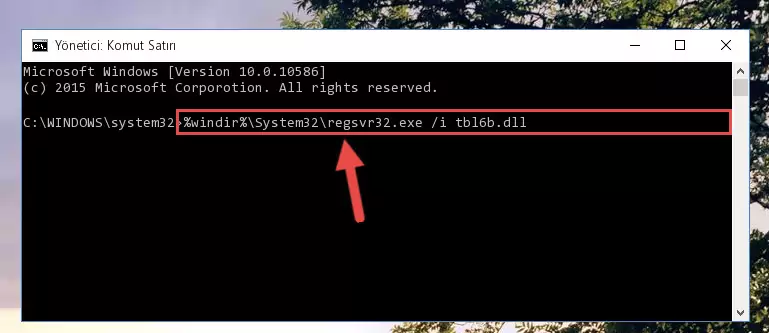 Tbl6b.dll dosyasını sisteme tekrar kaydetme (64 Bit için)
