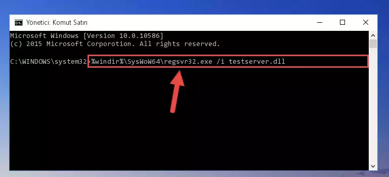 Testserver.dll kütüphanesinin sorunlu kaydını Regedit'den kaldırma (64 Bit için)