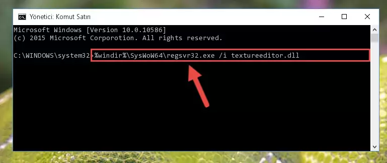 Textureeditor.dll kütüphanesinin bozuk kaydını Kayıt Defterinden kaldırma (64 Bit için)