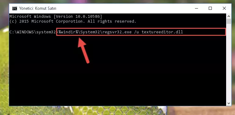 Textureeditor.dll kütüphanesi için Windows Kayıt Defterinde yeni kayıt oluşturma