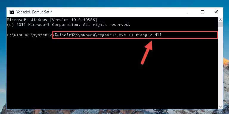 Tieng32.dll kütüphanesi için Regedit (Windows Kayıt Defteri) üzerinde temiz kayıt oluşturma