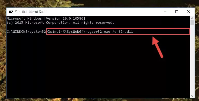 Tin.dll dosyası için Windows Kayıt Defterinde yeni kayıt oluşturma