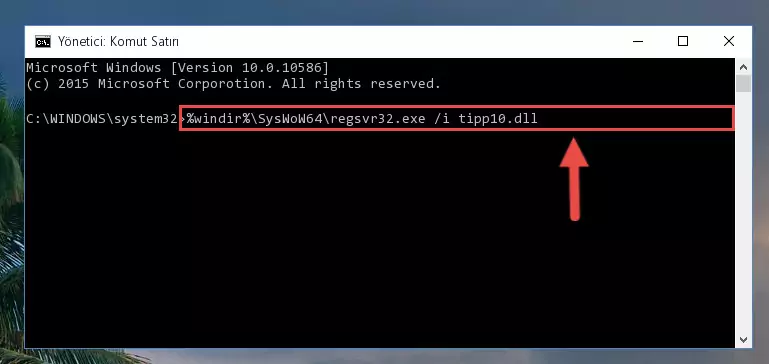 Tipp10.dll kütüphanesinin hasarlı kaydını sistemden kaldırma (64 Bit için)