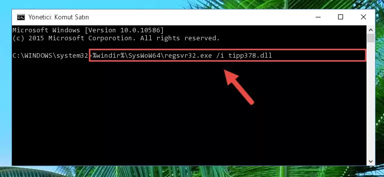 Tipp378.dll kütüphanesinin hasarlı kaydını sistemden kaldırma (64 Bit için)