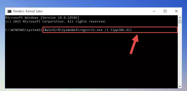 Tipp380.dll kütüphanesinin bozuk kaydını Windows Kayıt Defterinden kaldırma (64 Bit için)