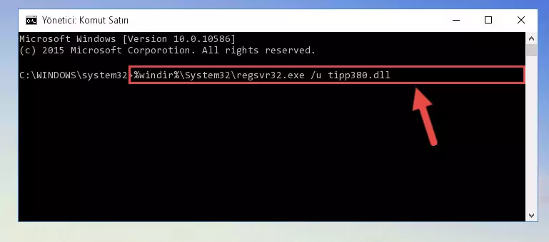 Tipp380.dll kütüphanesi için Regedit (Windows Kayıt Defteri) üzerinde temiz kayıt oluşturma