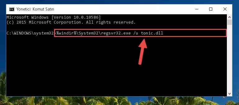 Tonic.dll dosyası için Regedit (Windows Kayıt Defteri) üzerinde temiz kayıt oluşturma