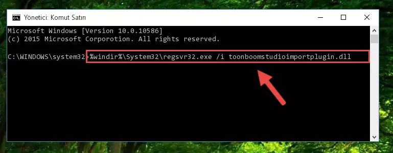 Toonboomstudioimportplugin.dll kütüphanesini sisteme tekrar kaydetme (64 Bit için)
