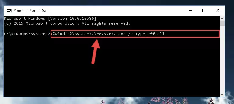 Type_eff.dll dosyası için Windows Kayıt Defterinde yeni kayıt oluşturma