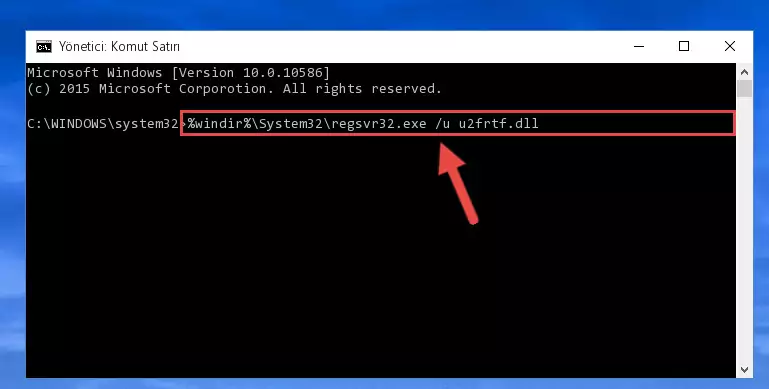 U2frtf.dll dosyası için Regedit (Windows Kayıt Defteri) üzerinde temiz kayıt oluşturma