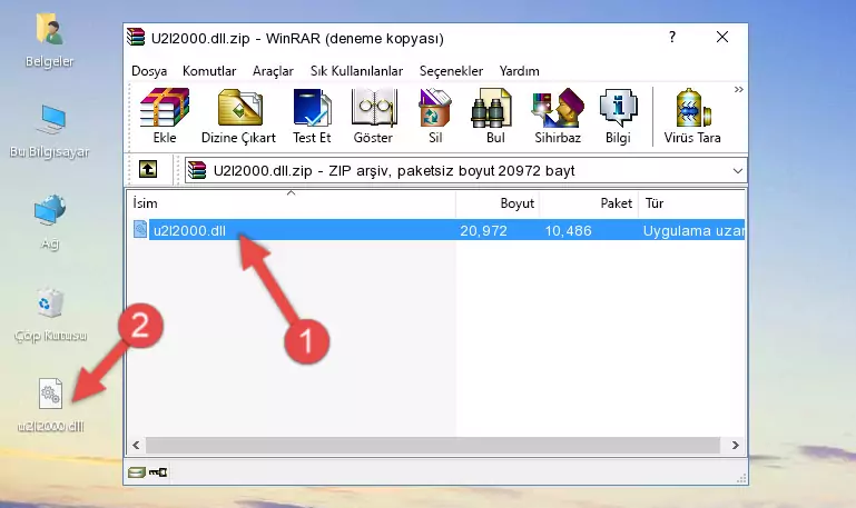 Program kurulum dizinine U2l2000.dll dosyasını kopyalama.