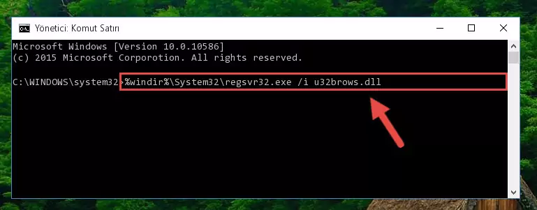 U32brows.dll dosyası için temiz ve doğru kayıt yaratma (64 Bit için)