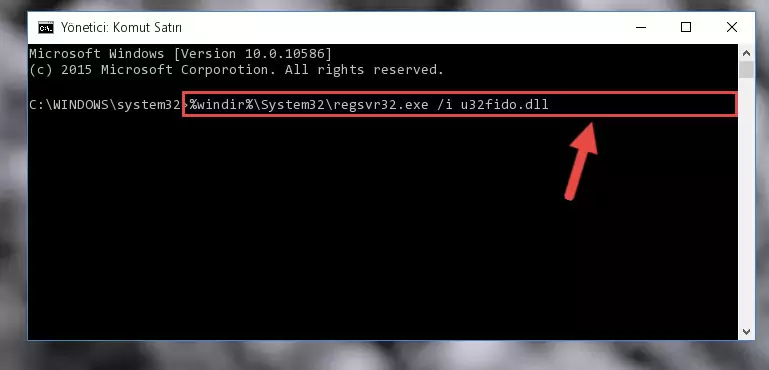 U32fido.dll kütüphanesinin kaydını sistemden kaldırma