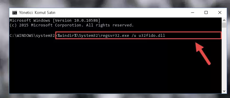 U32fido.dll kütüphanesi için Windows Kayıt Defterinde yeni kayıt oluşturma