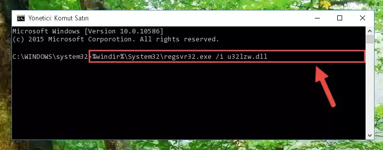 U32lzw.dll kütüphanesinin kaydını sistemden kaldırma