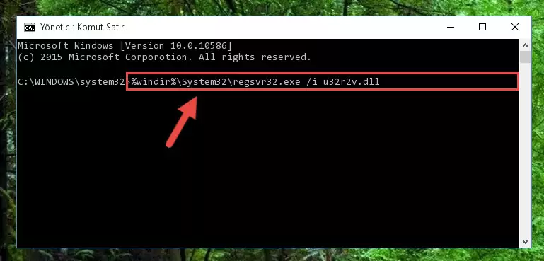 U32r2v.dll kütüphanesinin Windows Kayıt Defterindeki sorunlu kaydını silme