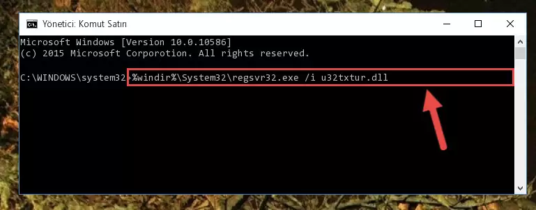 U32txtur.dll kütüphanesinin Windows Kayıt Defterindeki sorunlu kaydını silme