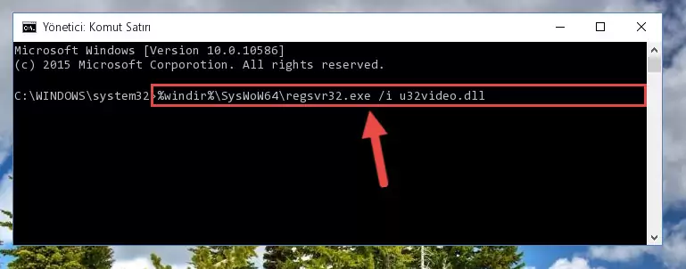 U32video.dll dosyasının sorunlu kaydını Regedit'den kaldırma (64 Bit için)
