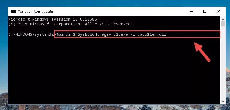 Uaqp11en.dll kütüphanesinin bozuk kaydını Kayıt Defterinden kaldırma (64 Bit için)