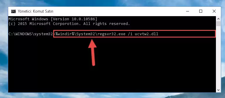 Ucvtw2.dll dosyasını sisteme tekrar kaydetme (64 Bit için)