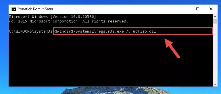 Udflib.dll dosyası için Windows Kayıt Defterinde yeni kayıt oluşturma