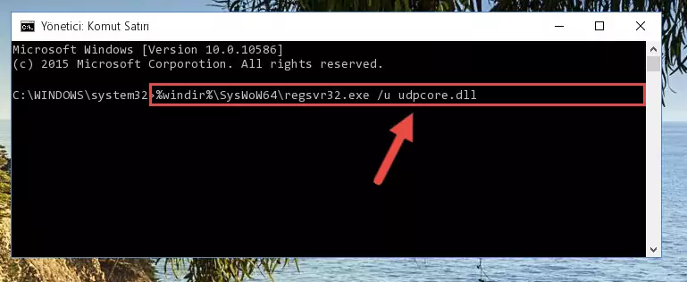 Udpcore.dll dosyası için Regedit (Windows Kayıt Defteri) üzerinde temiz kayıt oluşturma