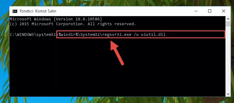 Uiutil.dll dosyası için Windows Kayıt Defterinde yeni kayıt oluşturma
