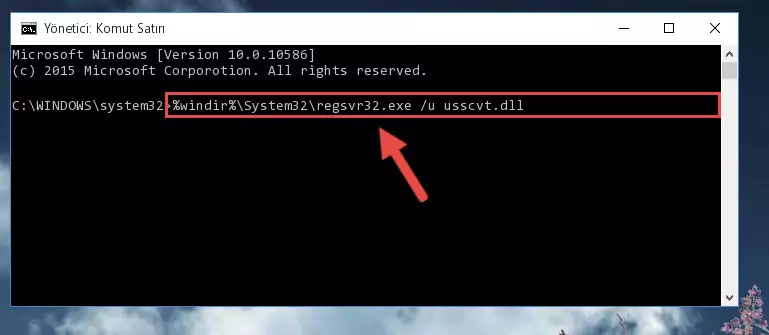 Usscvt.dll kütüphanesi için Regedit (Windows Kayıt Defteri) üzerinde temiz kayıt oluşturma