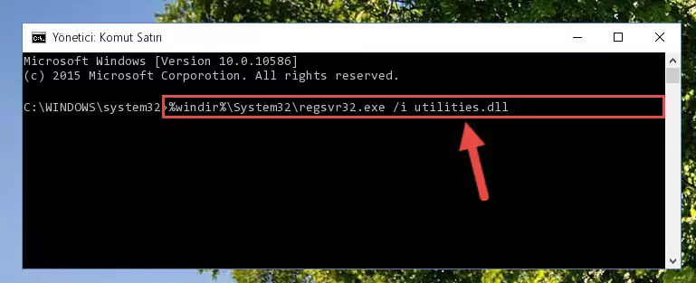 Utilities.dll dosyasını sisteme tekrar kaydetme (64 Bit için)