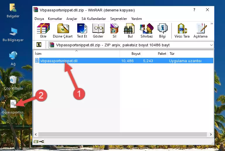 Vbpassportsnippet.dll kütüphanesini uygulamanın ana klasörüne kopyalama