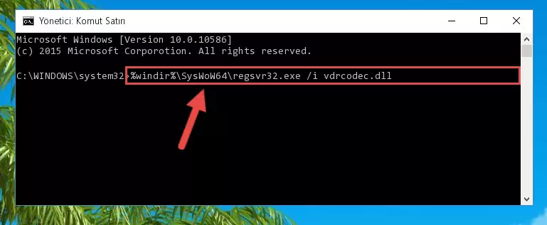 Vdrcodec.dll dosyasının kaydını sistemden kaldırma