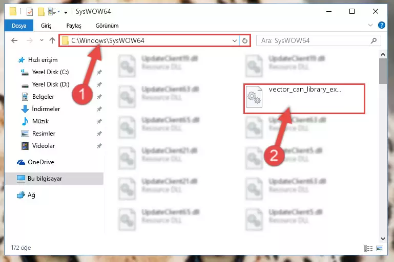 Vector_can_library_exports.dll kütüphanesini masaüstüne çıkarma