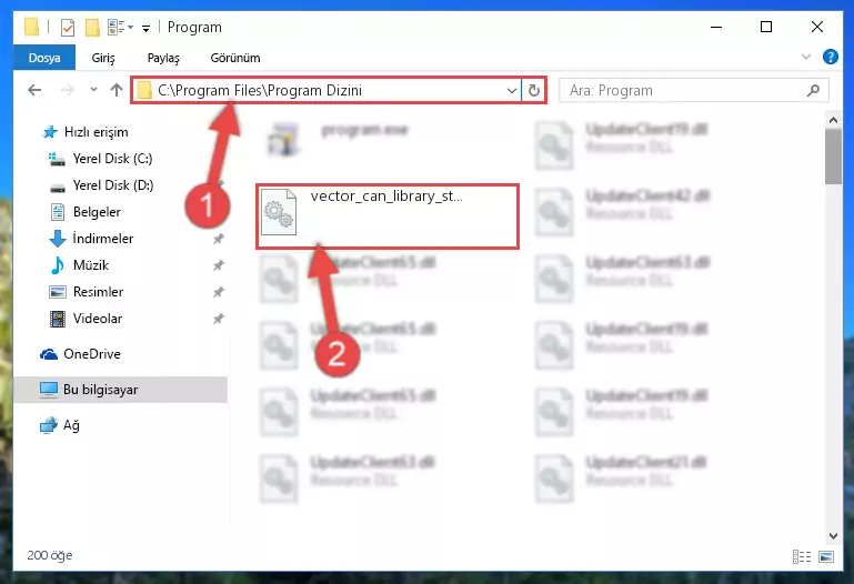 Vector_can_library_standalone.dll kütüphanesinin hasarlı kaydını sistemden kaldırma (64 Bit için)