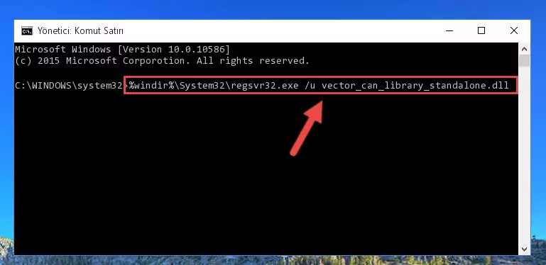 Vector_can_library_standalone.dll kütüphanesini .zip dosyası içinden çıkarma