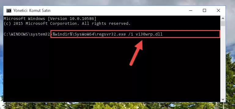 Vi30wrp.dll dosyasının hasarlı kaydını sistemden kaldırma (64 Bit için)