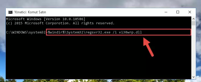 Vi30wrp.dll dosyasının kaydını sistemden kaldırma