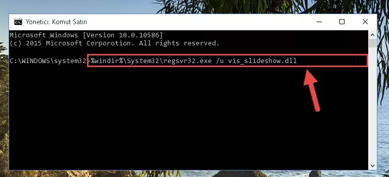 Vis_slideshow.dll kütüphanesi için Regedit (Windows Kayıt Defteri) üzerinde temiz kayıt oluşturma