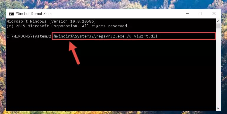 Viwzrt.dll kütüphanesi için Windows Kayıt Defterinde yeni kayıt oluşturma
