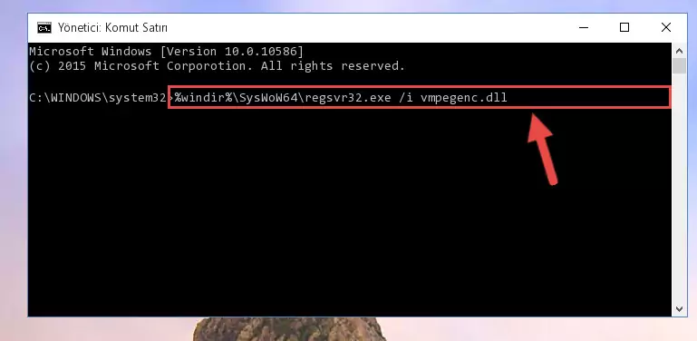 Vmpegenc.dll dosyasının bozuk kaydını Kayıt Defterinden kaldırma (64 Bit için)