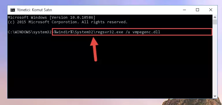 Vmpegenc.dll dosyasını sisteme tekrar kaydetme