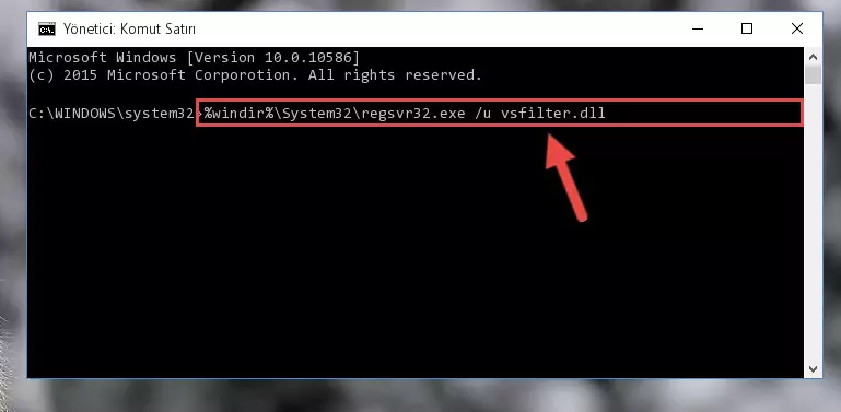 Vsfilter.dll dosyasını sisteme tekrar kaydetme