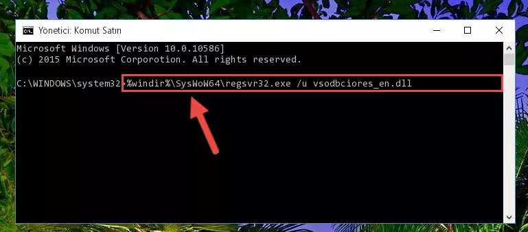 Vsodbciores_en.dll dosyası için Regedit (Windows Kayıt Defteri) üzerinde temiz kayıt oluşturma