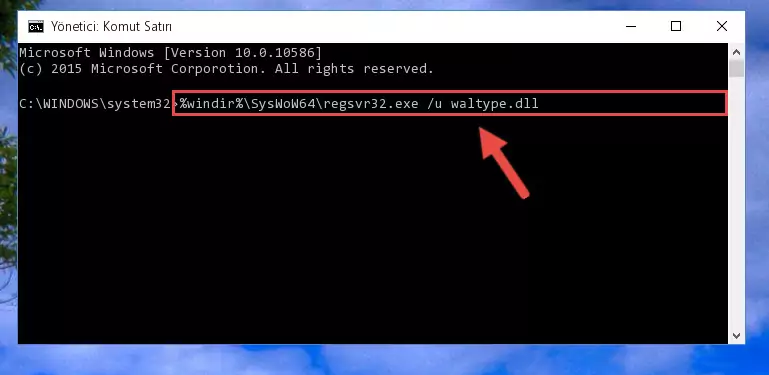 Waltype.dll dosyası için yeni kayıt oluşturma