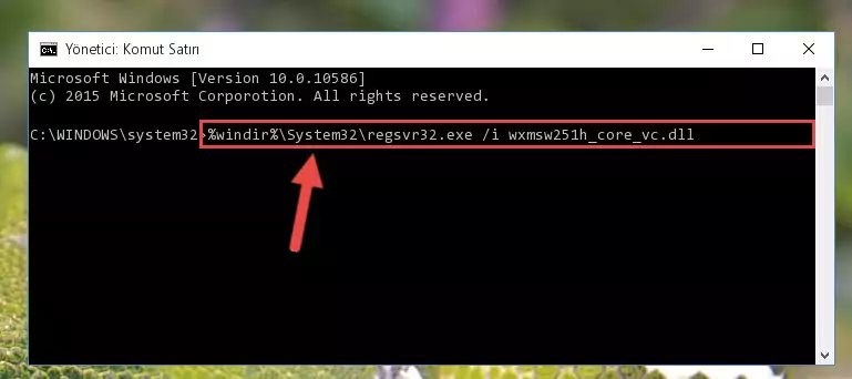 Wxmsw251h_core_vc.dll kütüphanesinin kaydını sistemden kaldırma