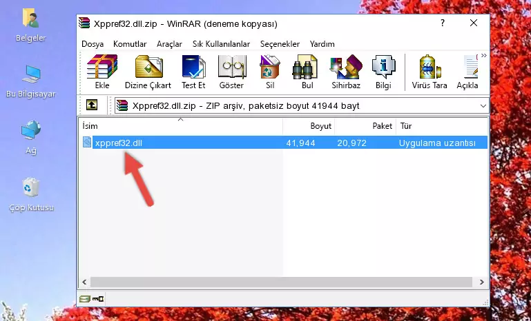 Program kurulum dizinine Xppref32.dll dosyasını kopyalama.