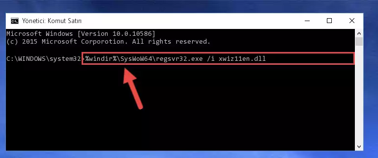 Xwiz11en.dll kütüphanesinin bozuk kaydını Windows Kayıt Defterinden kaldırma (64 Bit için)