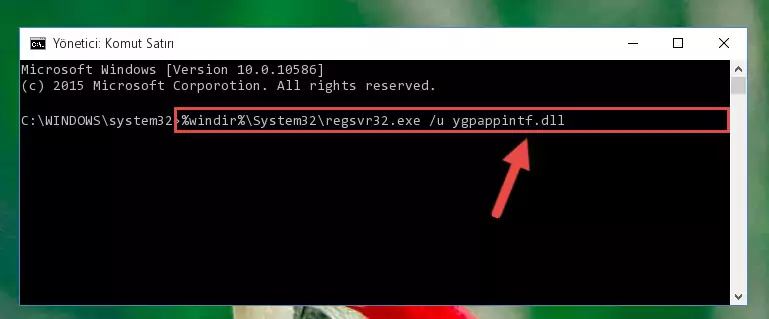 Ygpappintf.dll dosyası için Regedit (Windows Kayıt Defteri) üzerinde temiz kayıt oluşturma