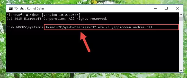 Ygppicdownloadres.dll kütüphanesinin bozuk kaydını Kayıt Defterinden kaldırma (64 Bit için)