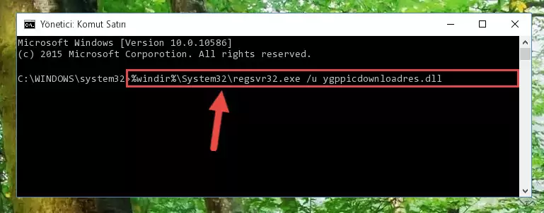 Ygppicdownloadres.dll kütüphanesi için Windows Kayıt Defterinde yeni kayıt oluşturma